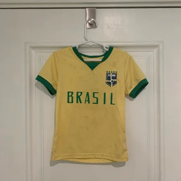 Kids Brazil Football Jersey - Picture 1 of 1
